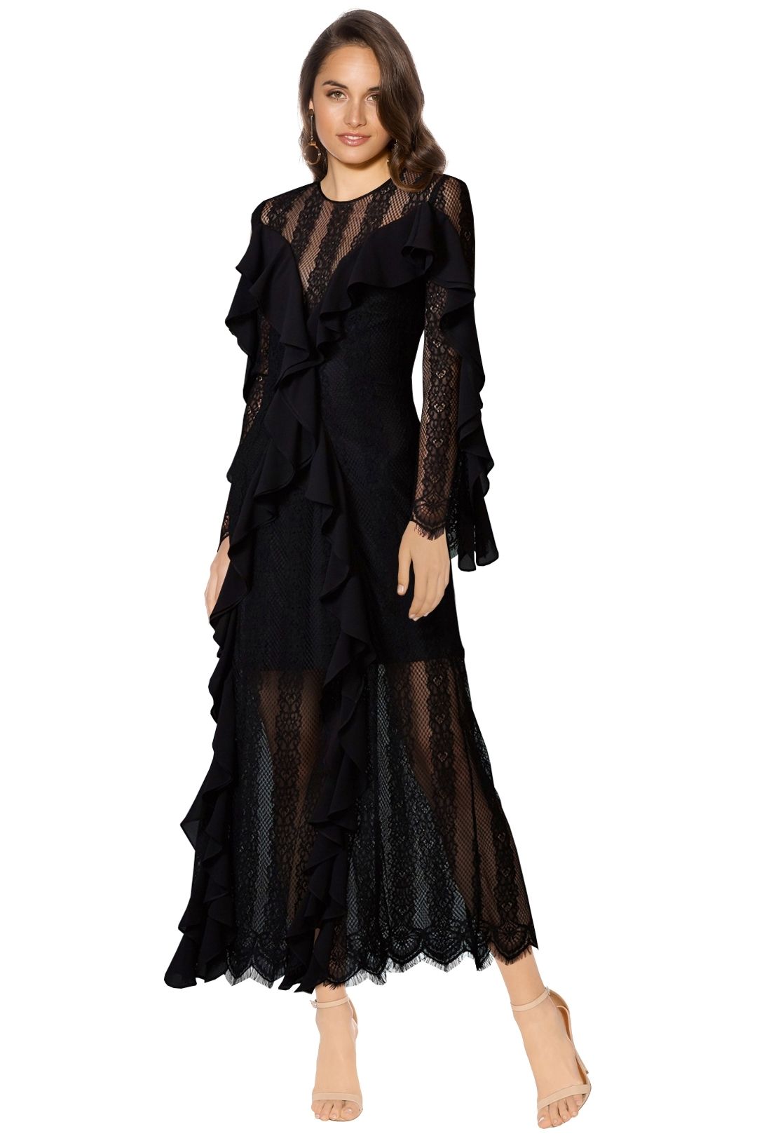 Keepsake The Label - Better Days Lace Gown - Black - Front
