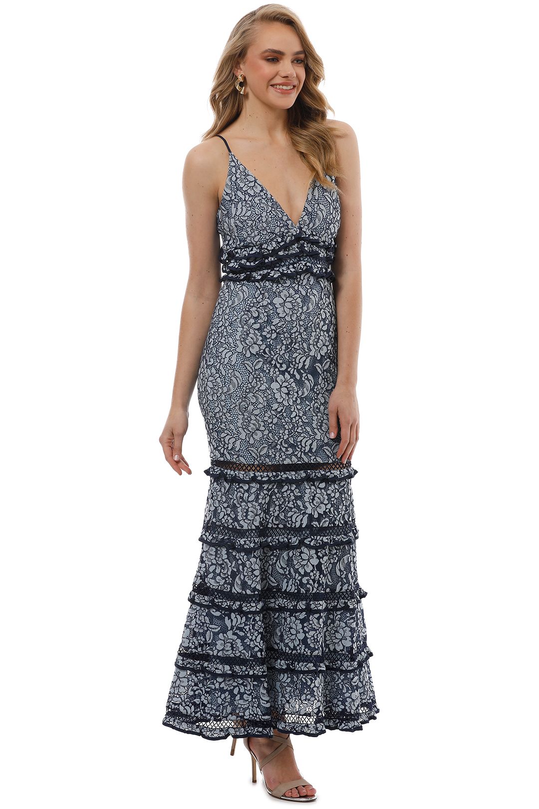 Keepsake The Label - Catch Me Lace Gown - Blue - Side