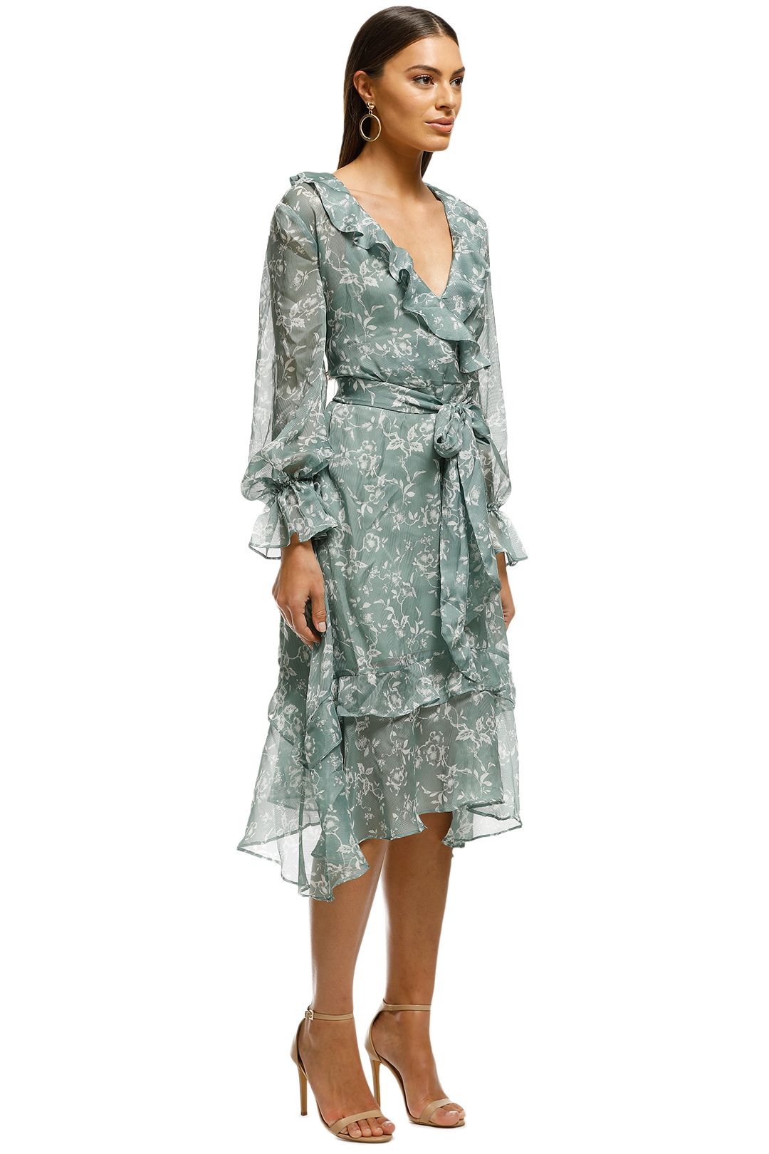 Cheshire Dress Sage Floral Dress by Keepsake the Label for Rent