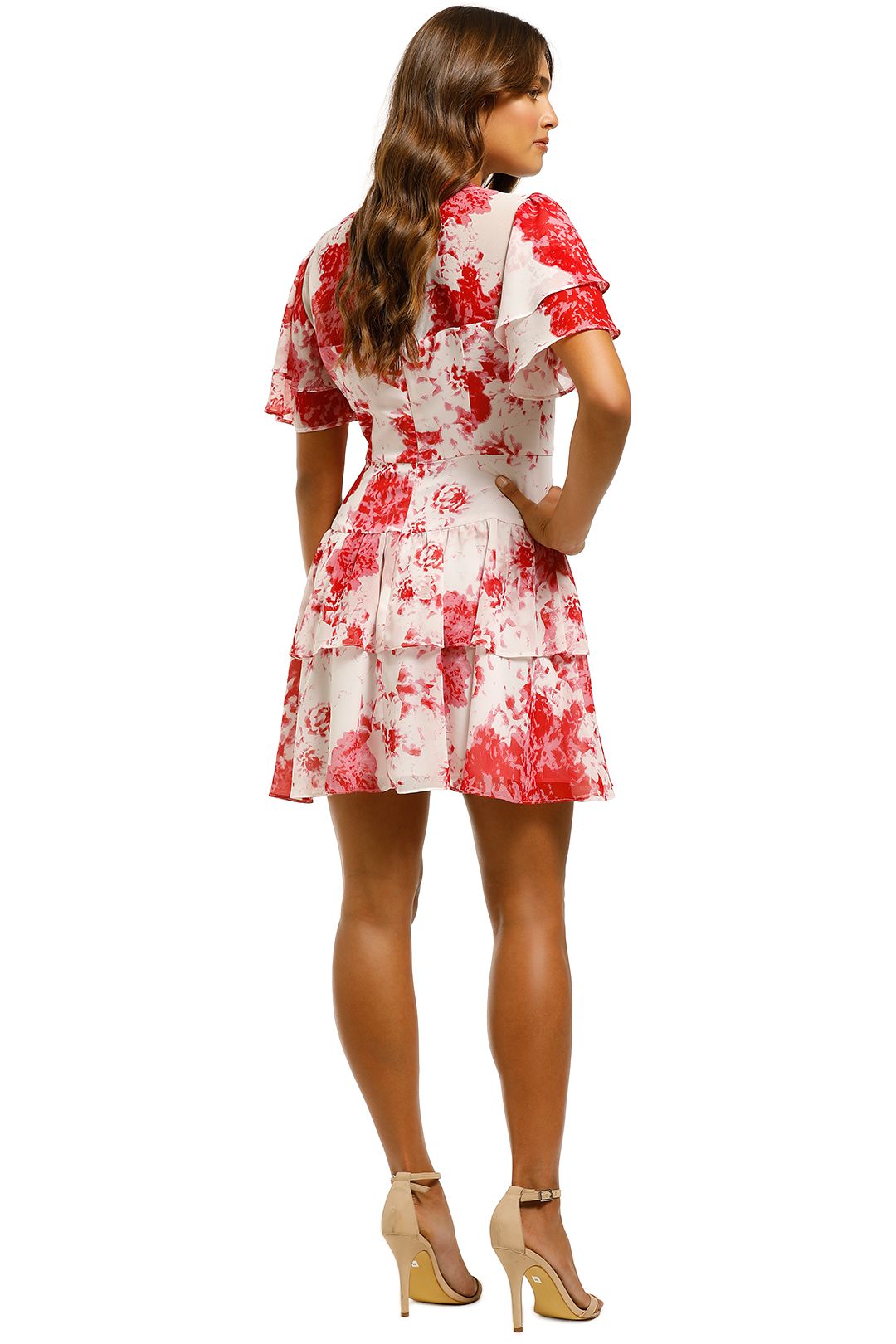 Keepsake The Label - Enchanted Mini Dress - Red Floral - Back