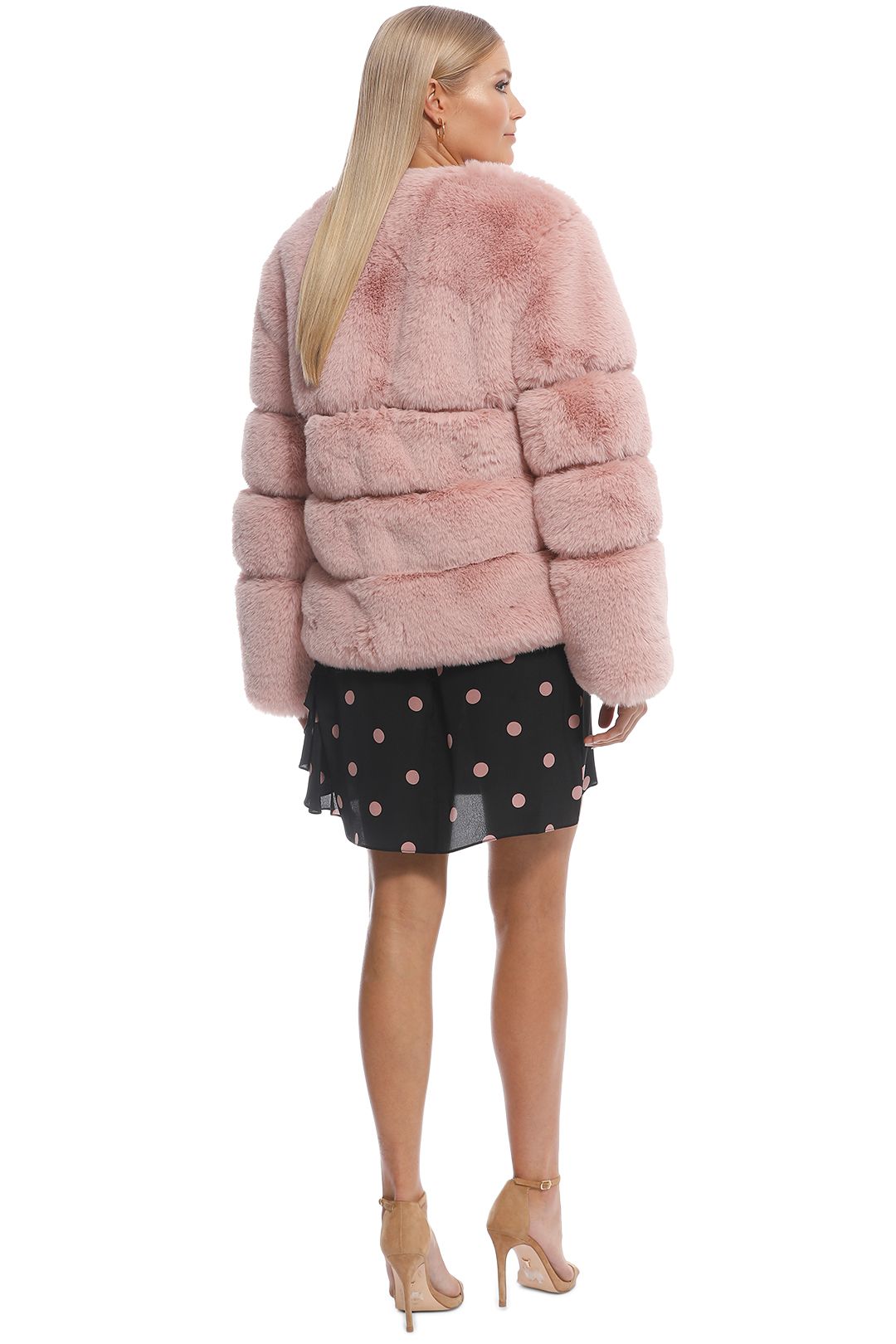 Keepsake the Label - Gleam Fur Coat - Dusty Pink - Back
