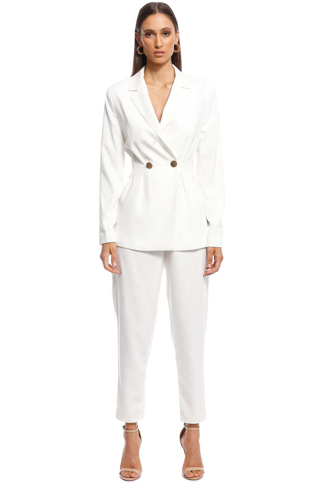 Keepsake the Label - Gone Again Blazer and Pant Set - White - Front