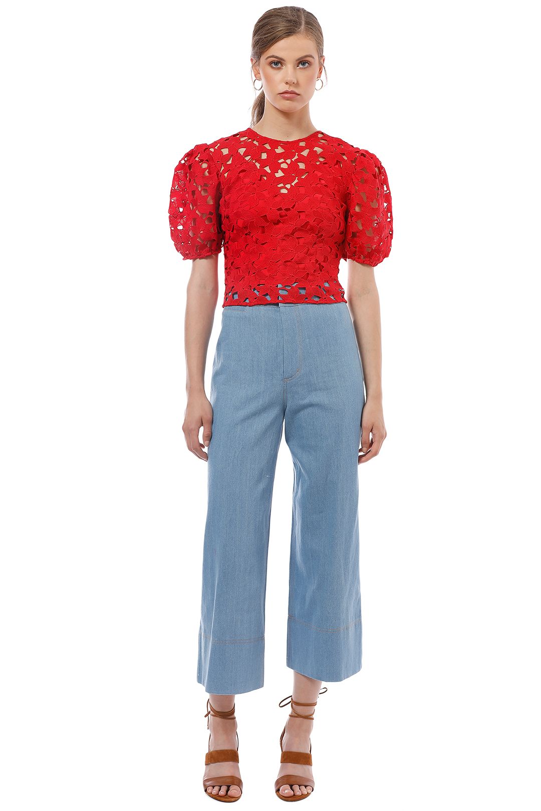 Keepsake the Label - Headlines Lace Top - Red - Front