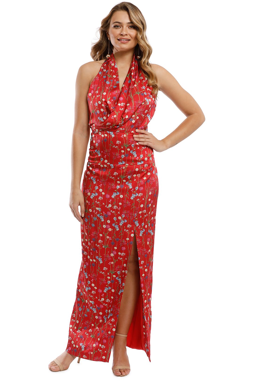 Keepsake the Label - Hold Back Gown - Scarlet Floral - Front