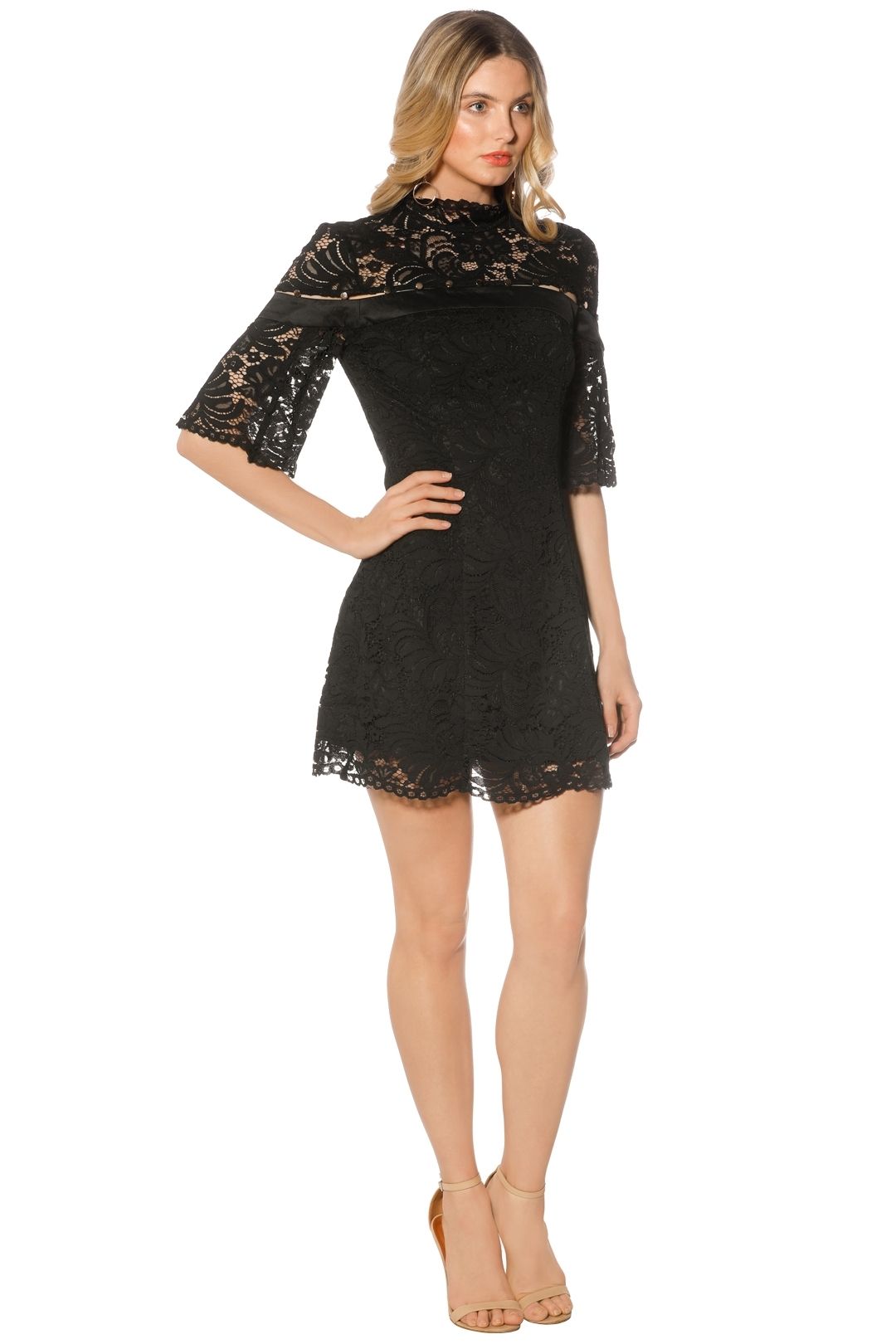 Keepsake The Label - Star Crossed Lace Mini - Black - Side