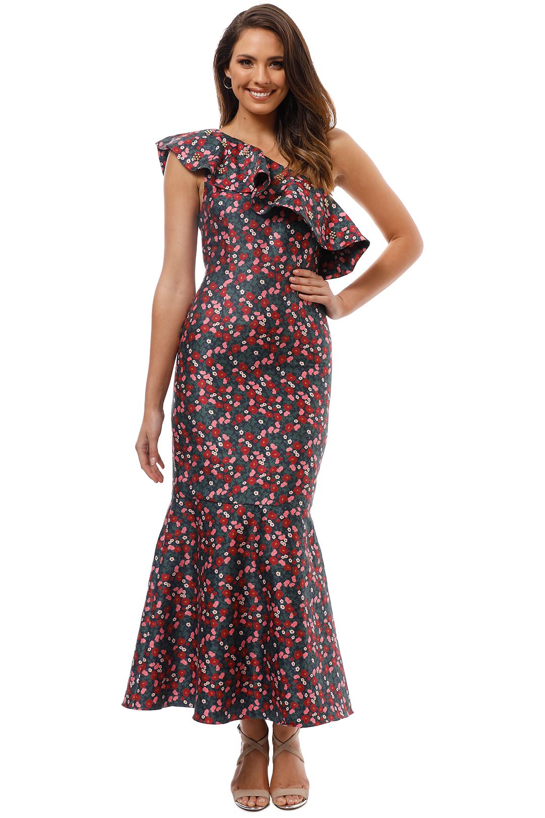Keepsake The Label - Starlight Gown - Navy Print - Front
