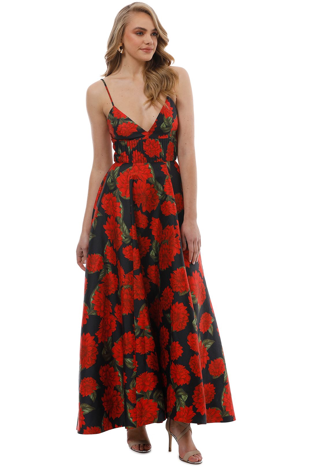 Keepsake the Label - Step Aside Gown - Red Floral - Side