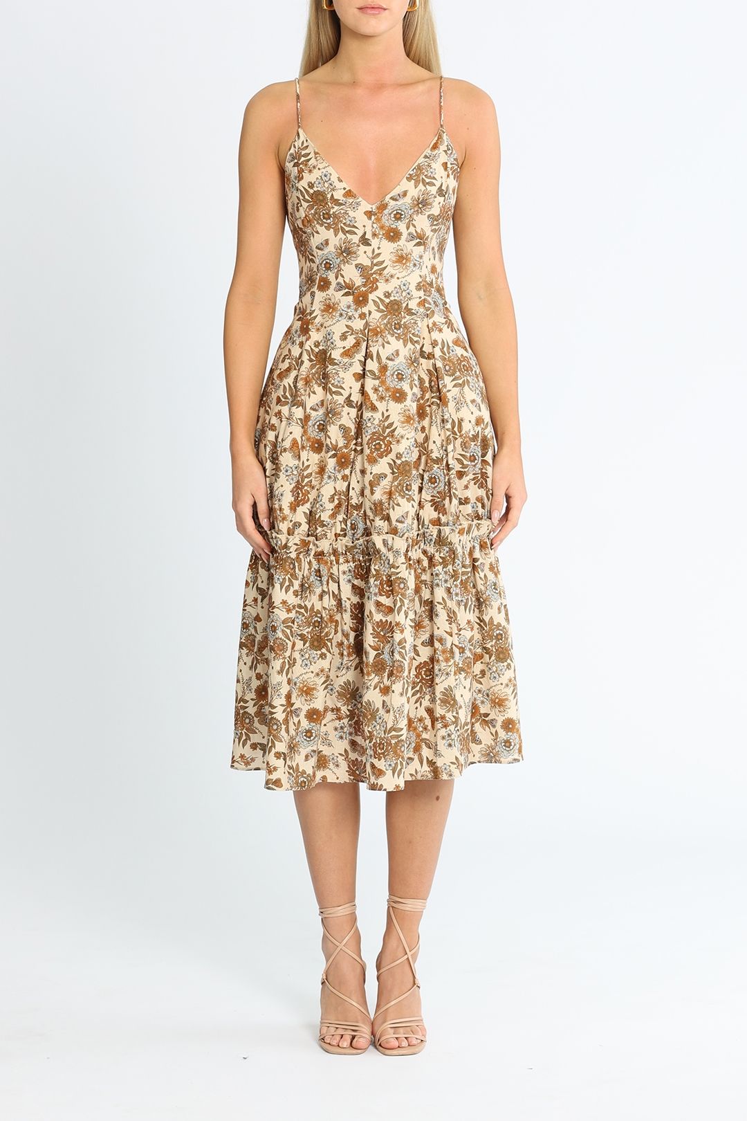 Kimberley Anne Wildflower Linen Midi Dress