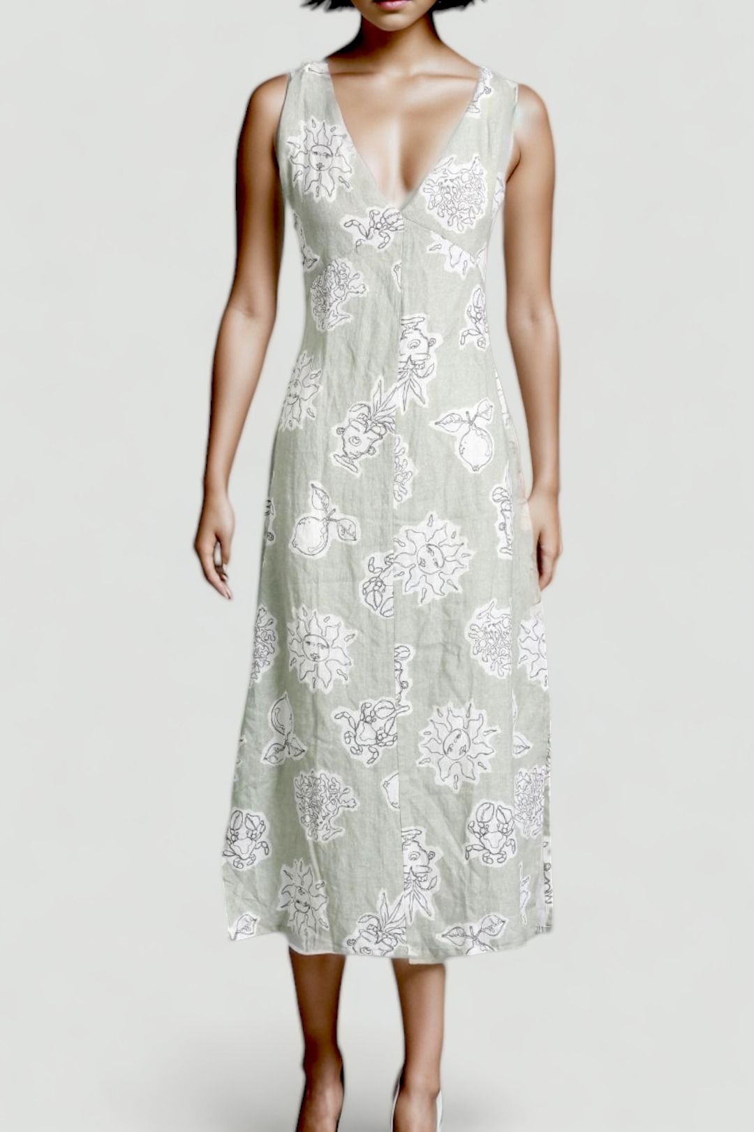 Kinga Csilla Sleeveless Santorini Green Dress