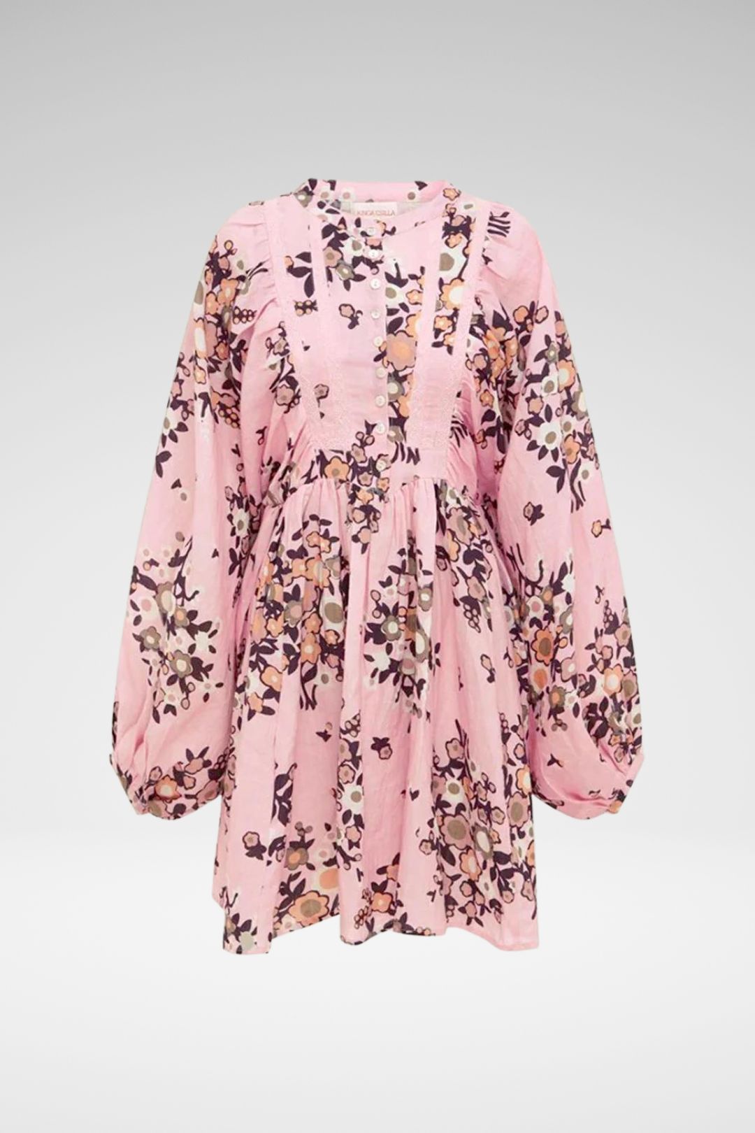 Kinga Csilla Lennon Mascali Linen Mini Dress