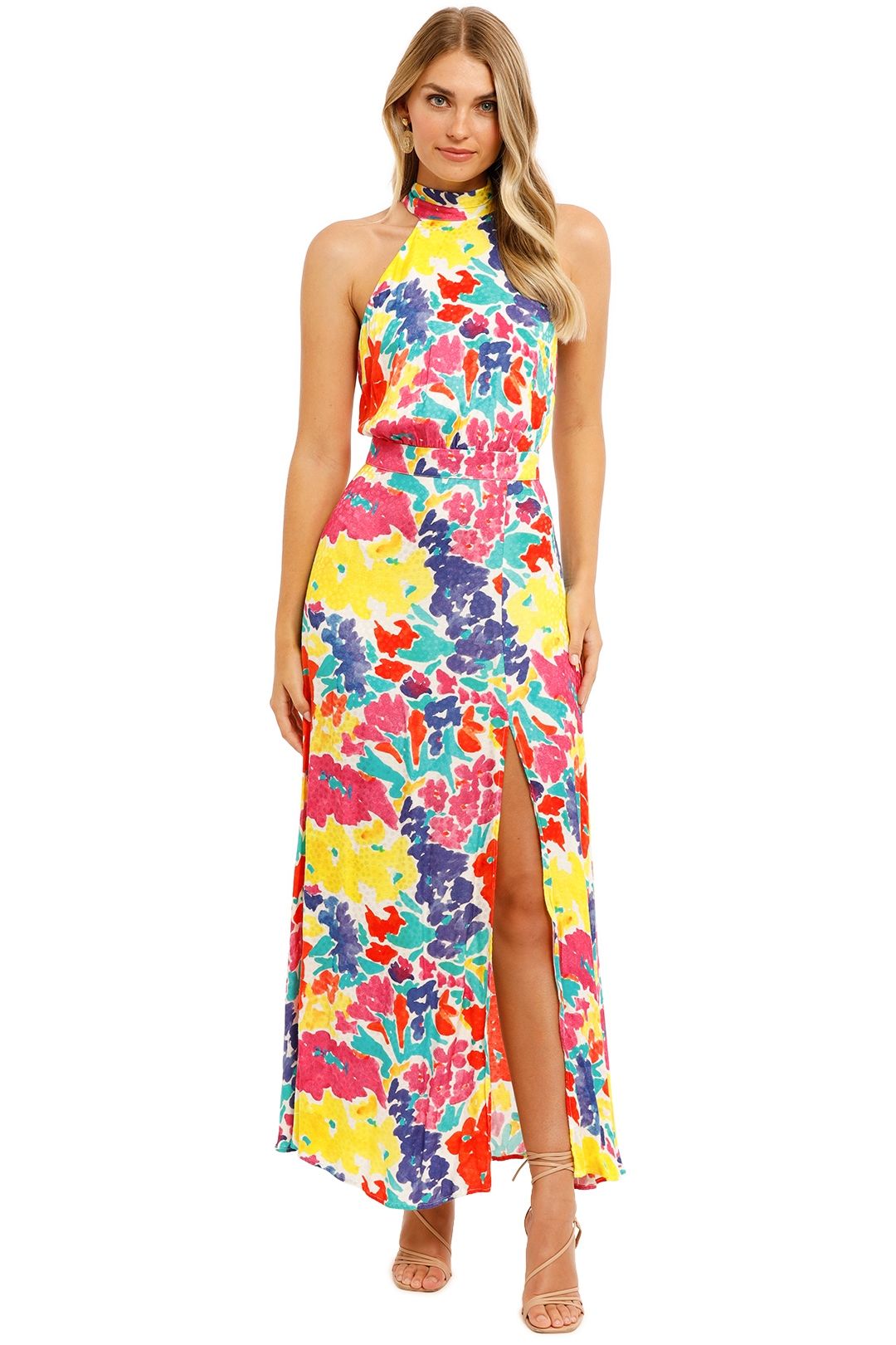 KITRI Vera Dress Watercolour Floral