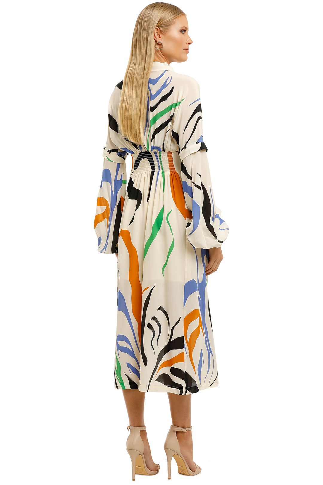 KITX-Rewilding-Nature-Shirred-Dress-Natur-Print-Back