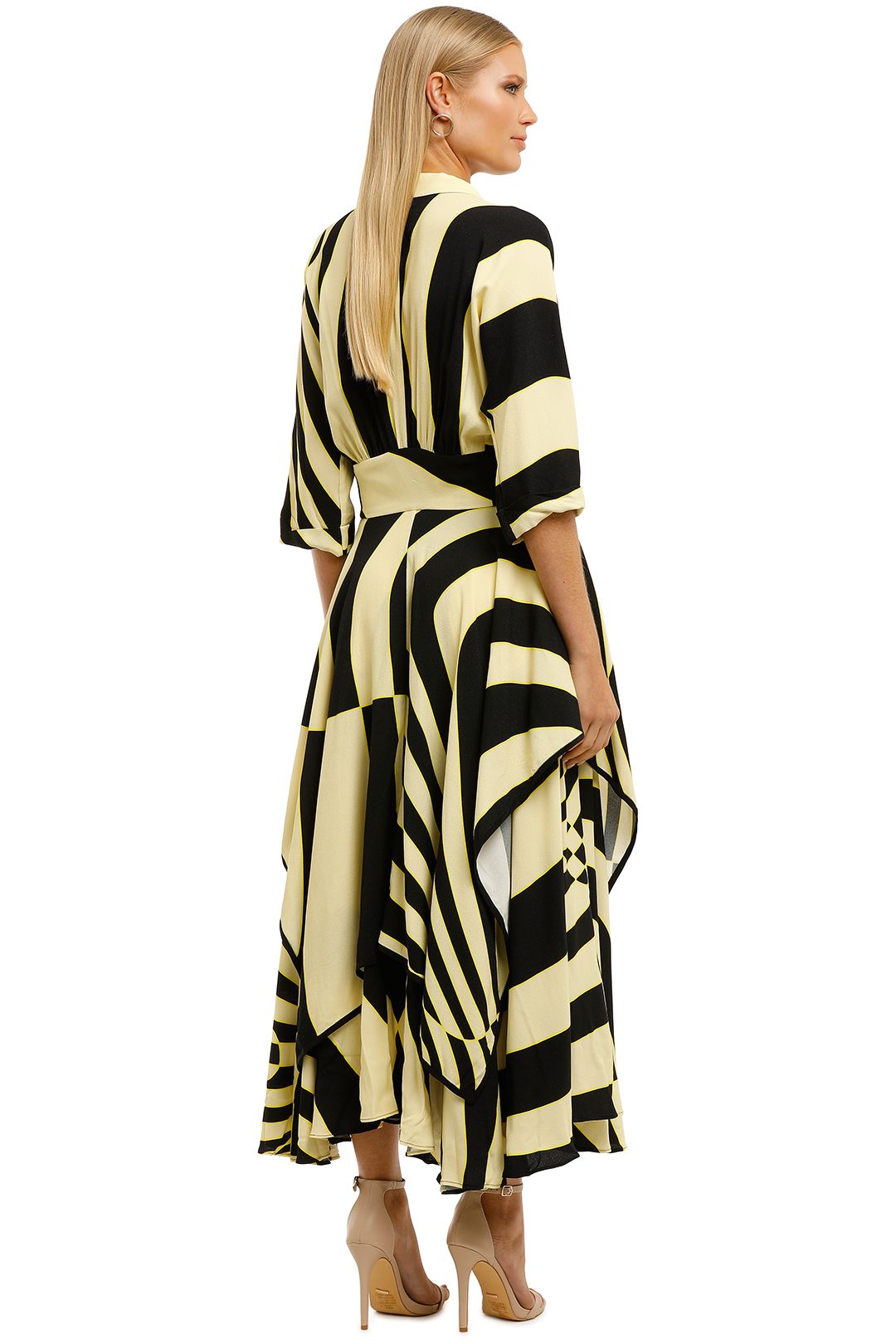 KITX-Stripes-Handkerchief-Shirt Dress-Zebra Print-Back