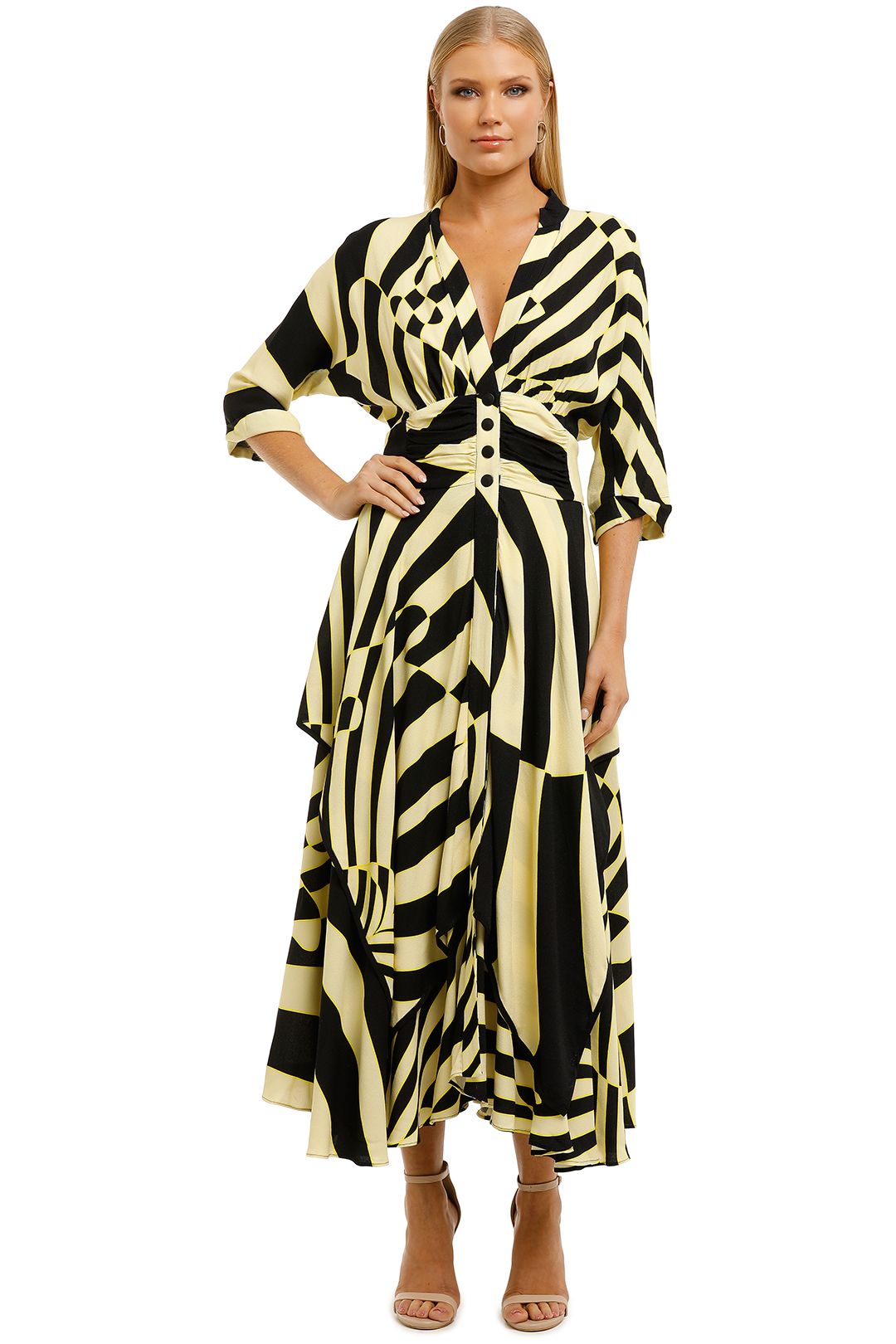 KITX-Stripes-Handkerchief-Shirt Dress-Zebra Print-Front