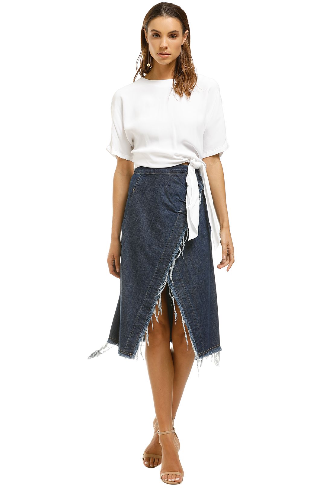 KITX - Conservation Denim Skirt - Blue - Front