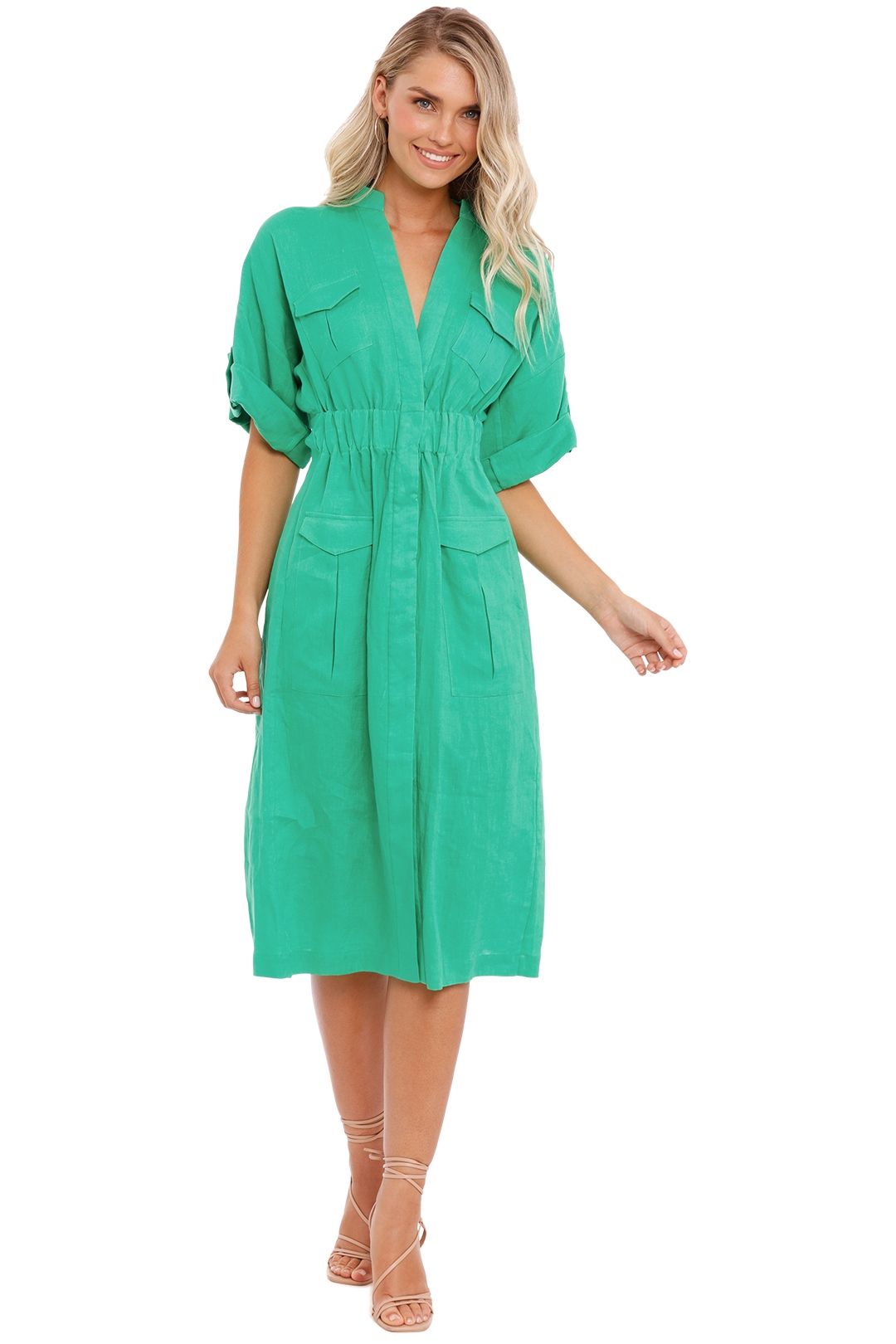 KITX Activist Shirt Dress Green linen