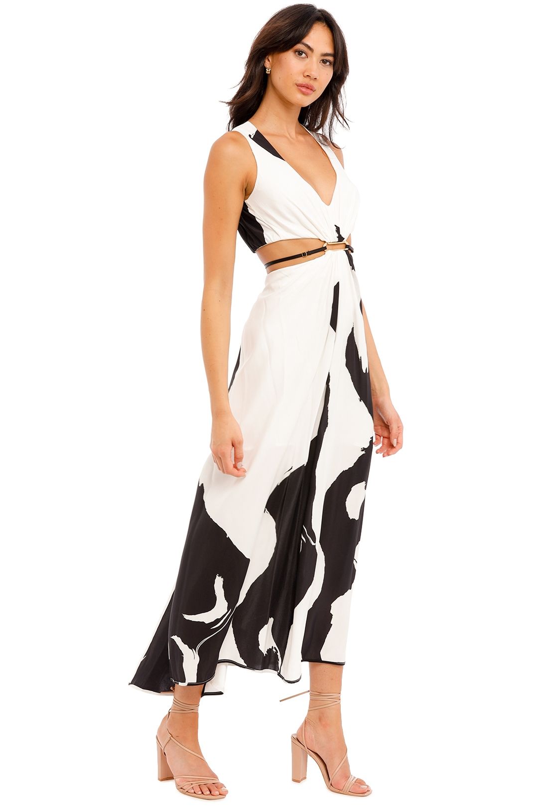 KITX Balance Cut-Out Dress print sleeveless