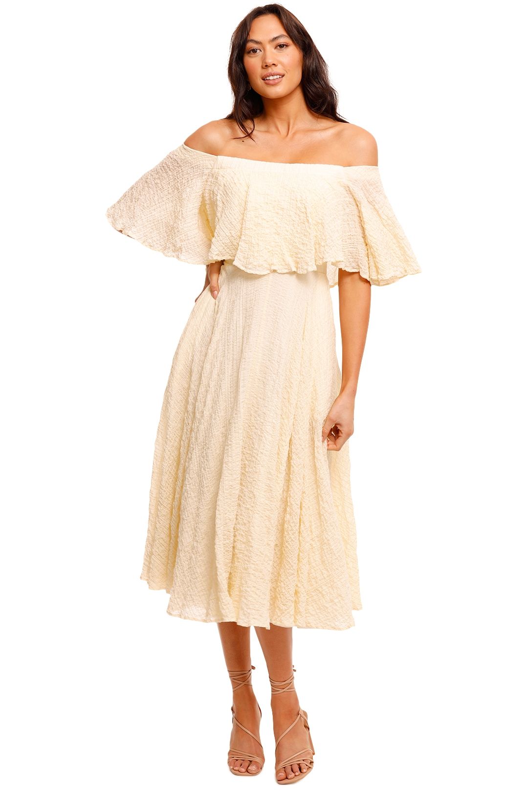 KITX Cotton White Tiered Dress full skirt