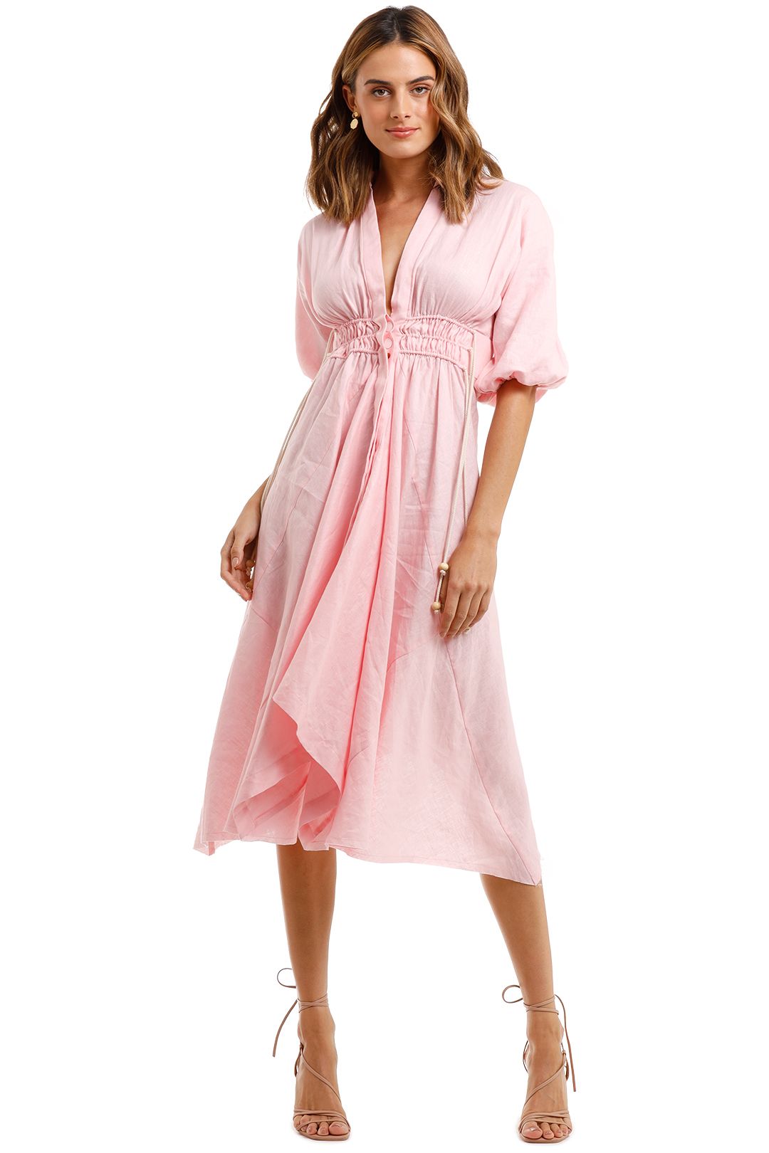 KITX Hemp Is Future Dress Pink v neck