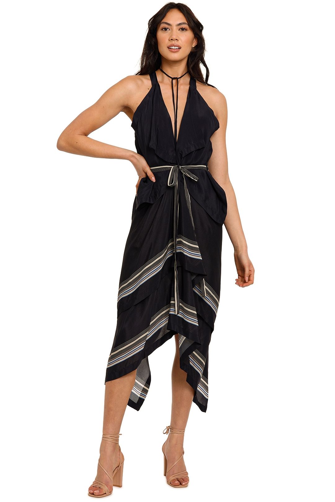 KITX Lady Boss Scarf Puzzle Dress midi