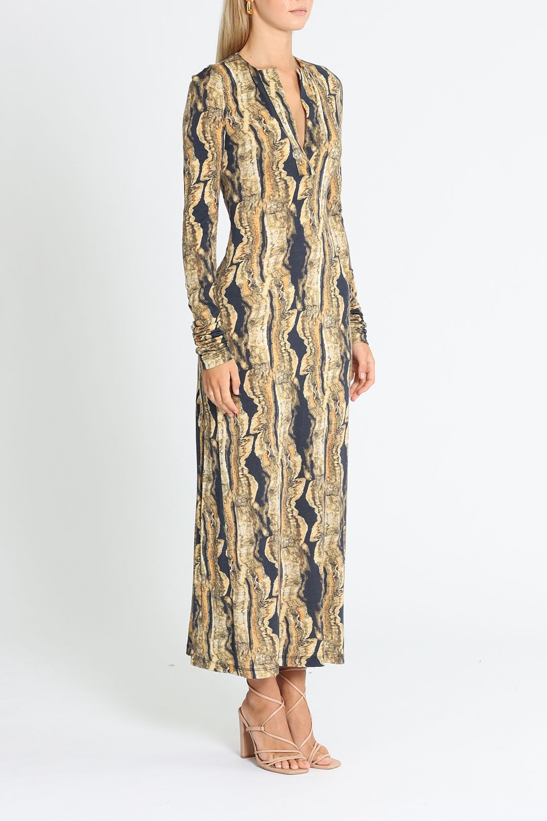 KITX Psychedelic Dress Black Print Long Sleeves