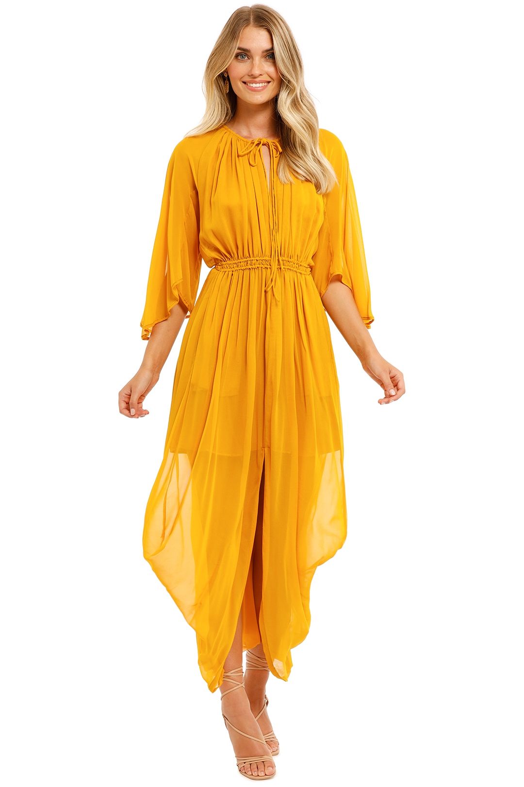 Image of KITX - Shell Drape Dress - Marigold