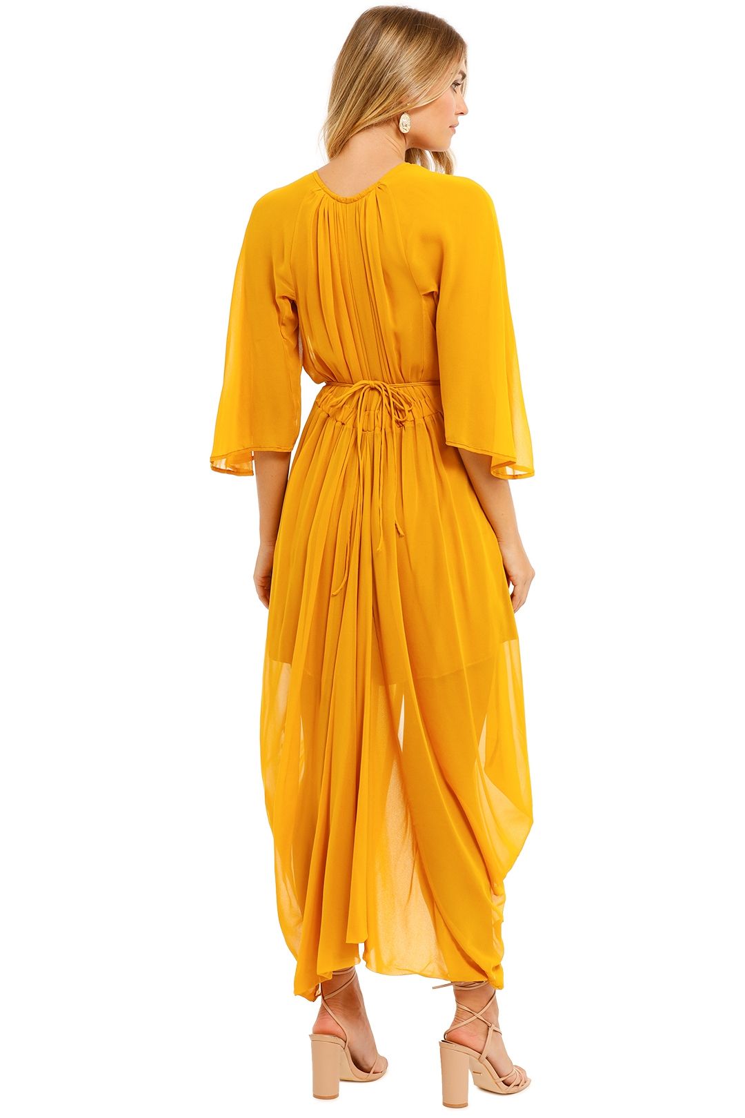 KITX Shell Drape Dress Marigold midi