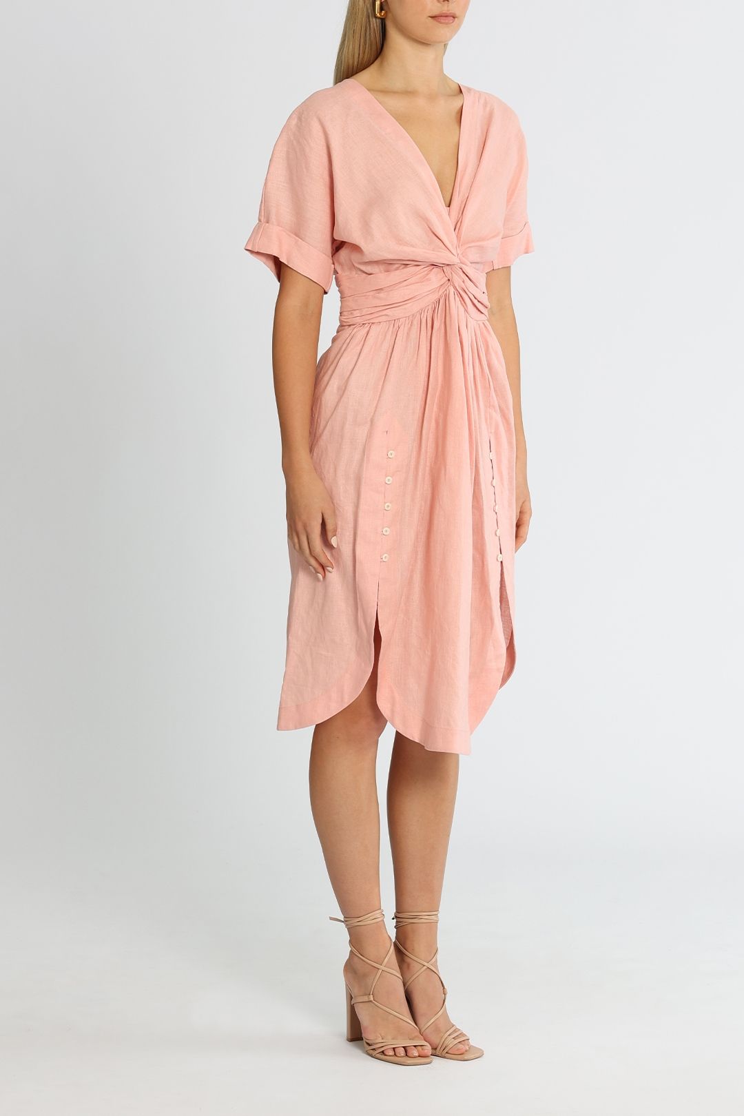 KITX Twist Dress Pink Midi