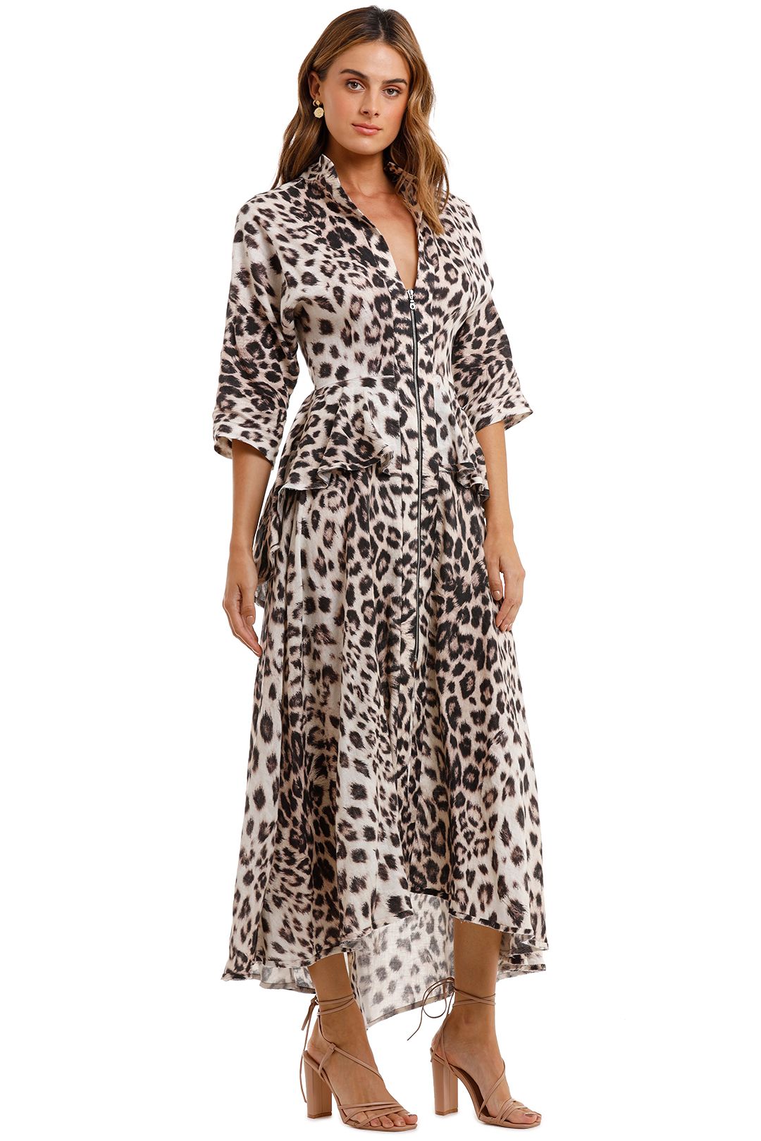 KITX Two Way Always Dress leopard zip