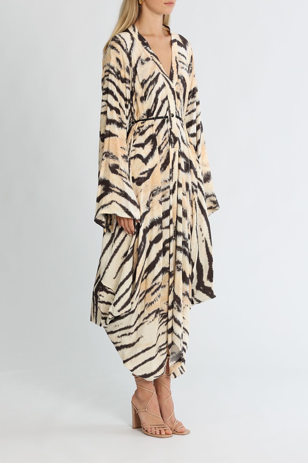 KITX Zebra Balance Shirt Dress Midi
