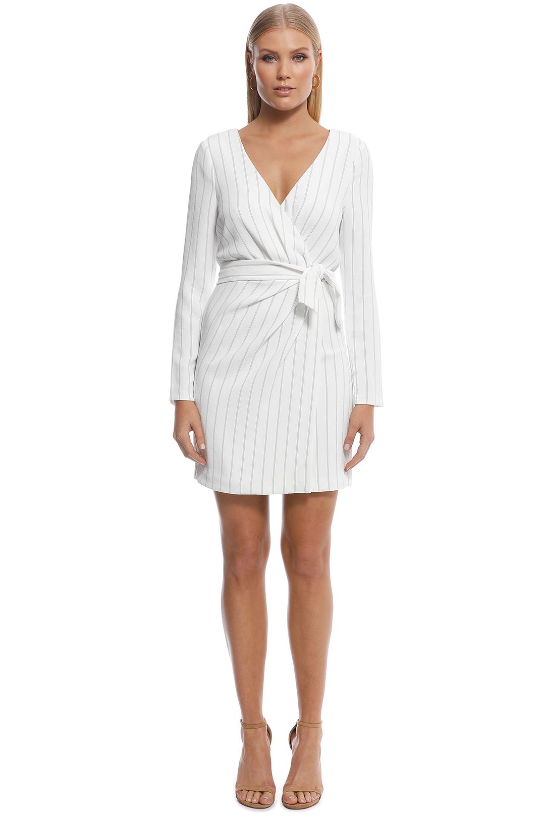 Kookai - Pinstripe Dress - White - Front
