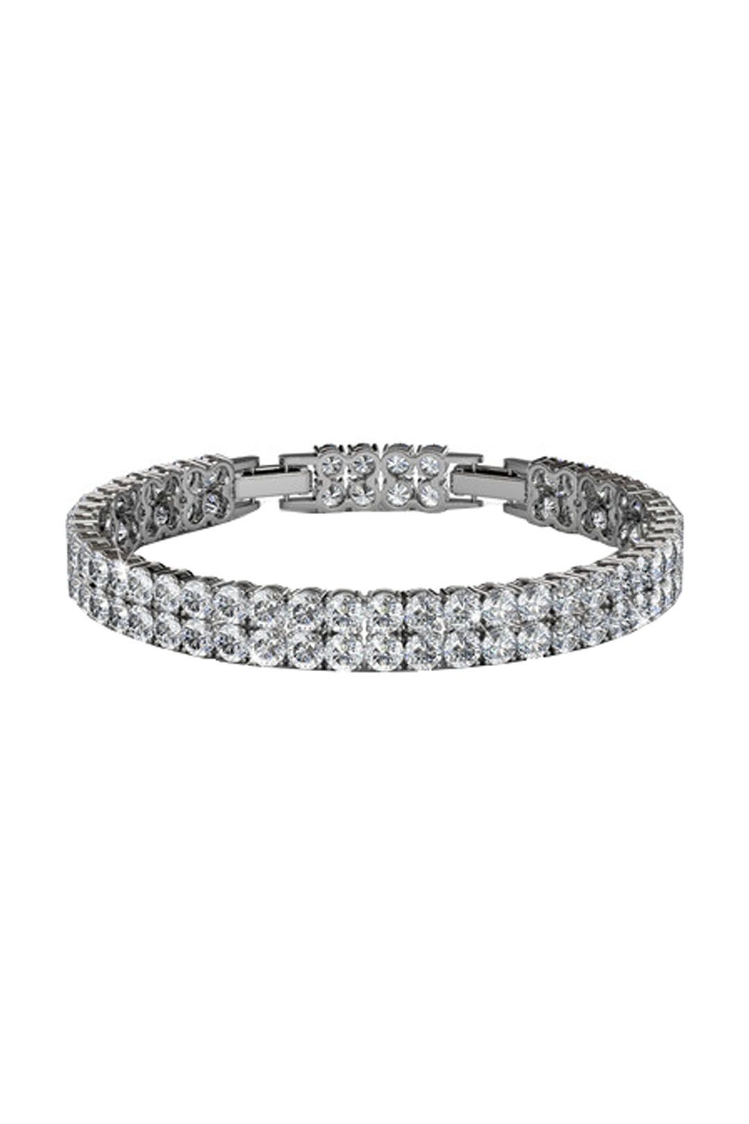 Krystal Couture - Jubilee Bracelet - Silver - Front