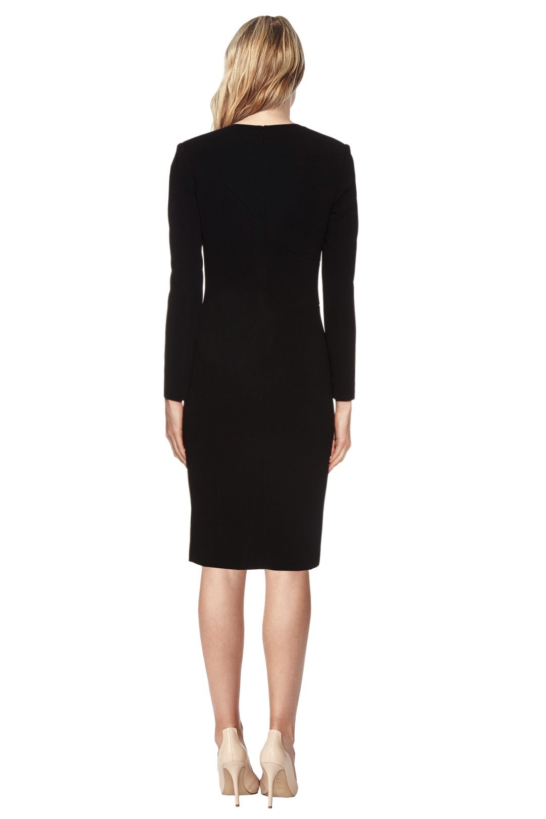 Antares Long Sleeved Crepe Dress by La Mania for Rent