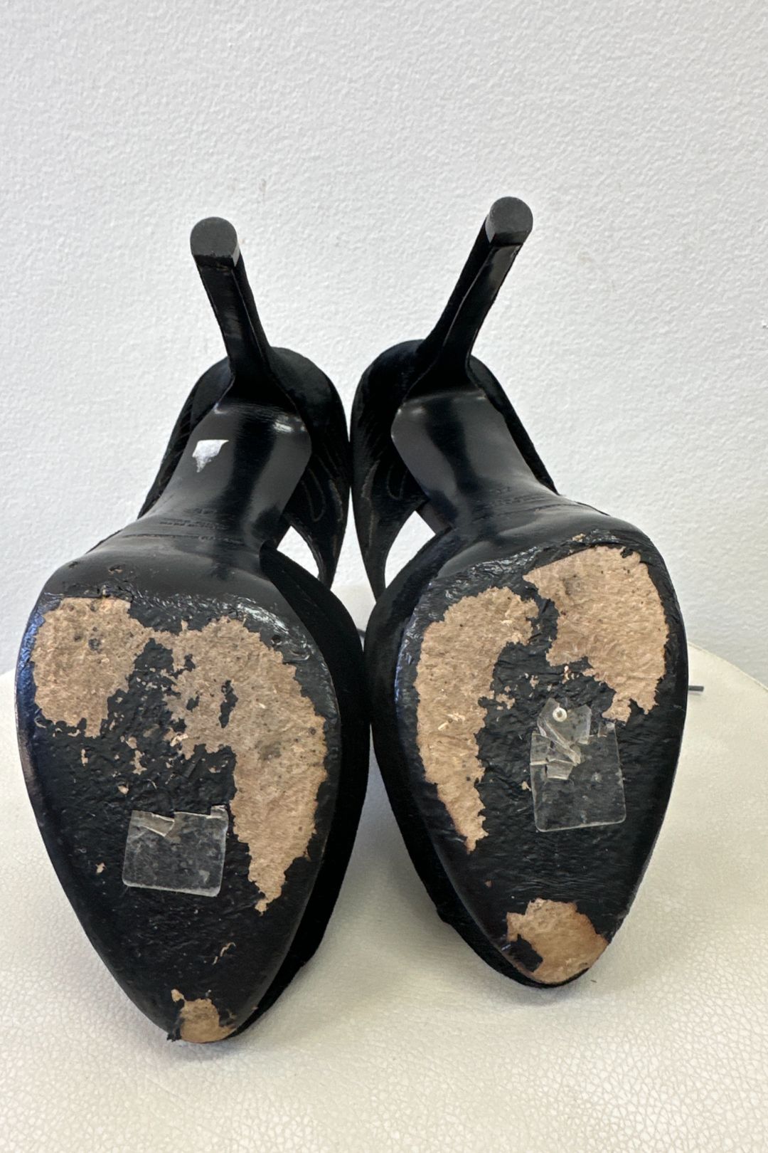 Emporio Armani Lace Up Heels in Black