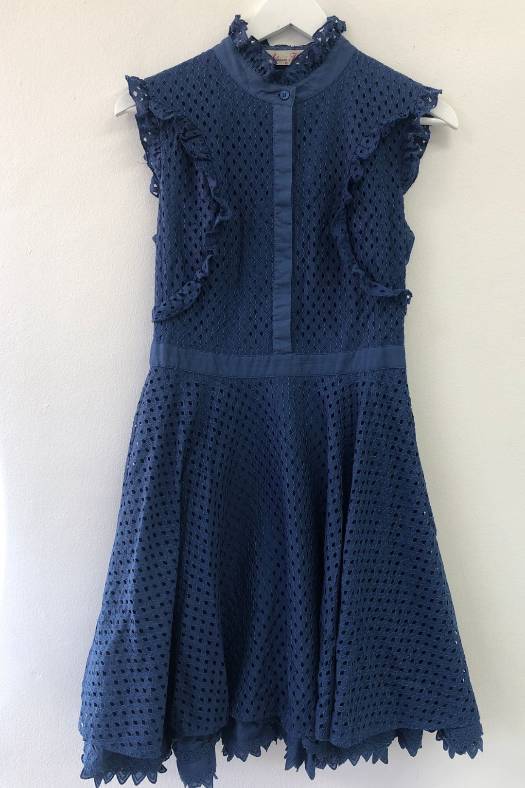 Alannah Hill - Blue Lace Diamond Pattern Dress