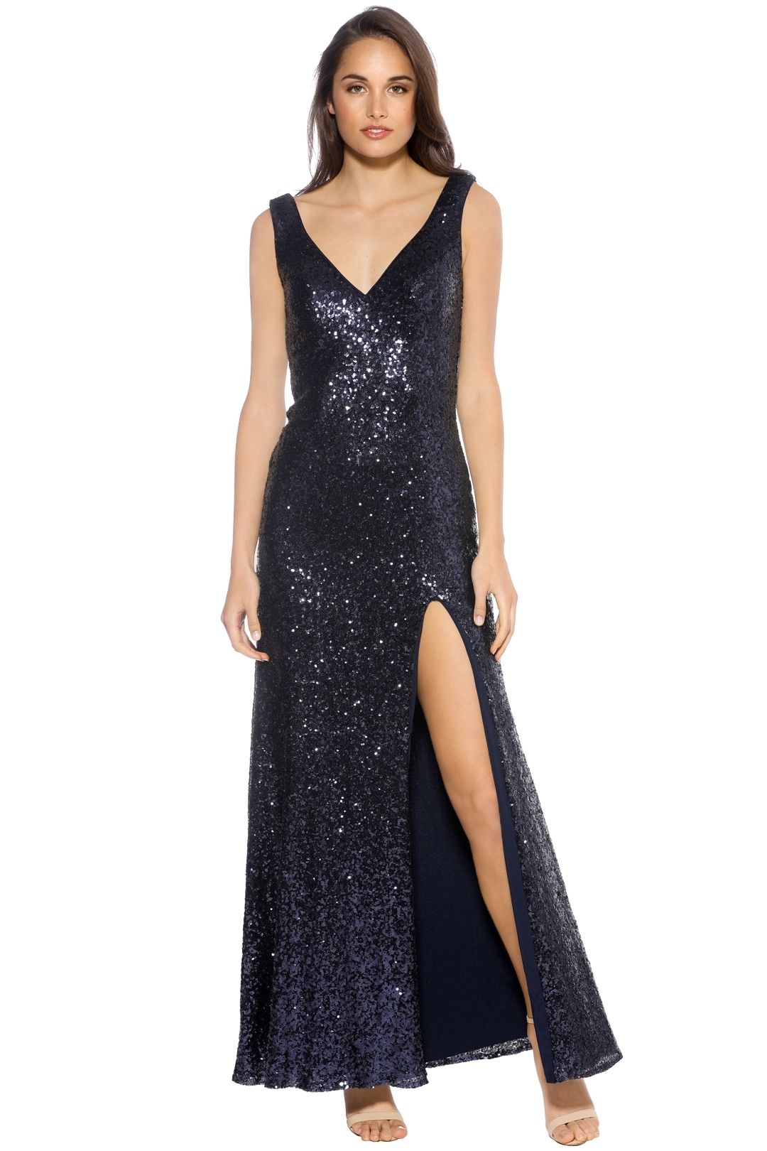 Langhem - Love on Top Navy Gown - Navy - Front