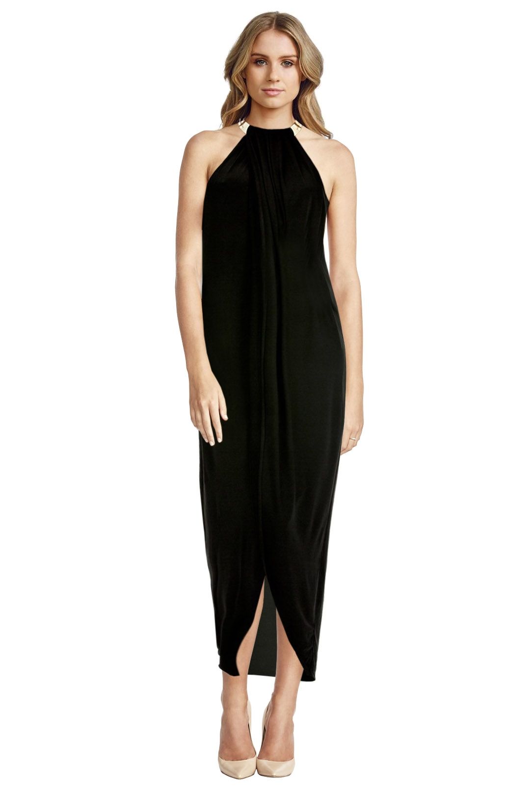 Langhem - Rianna Maxi Dress - Black - Front