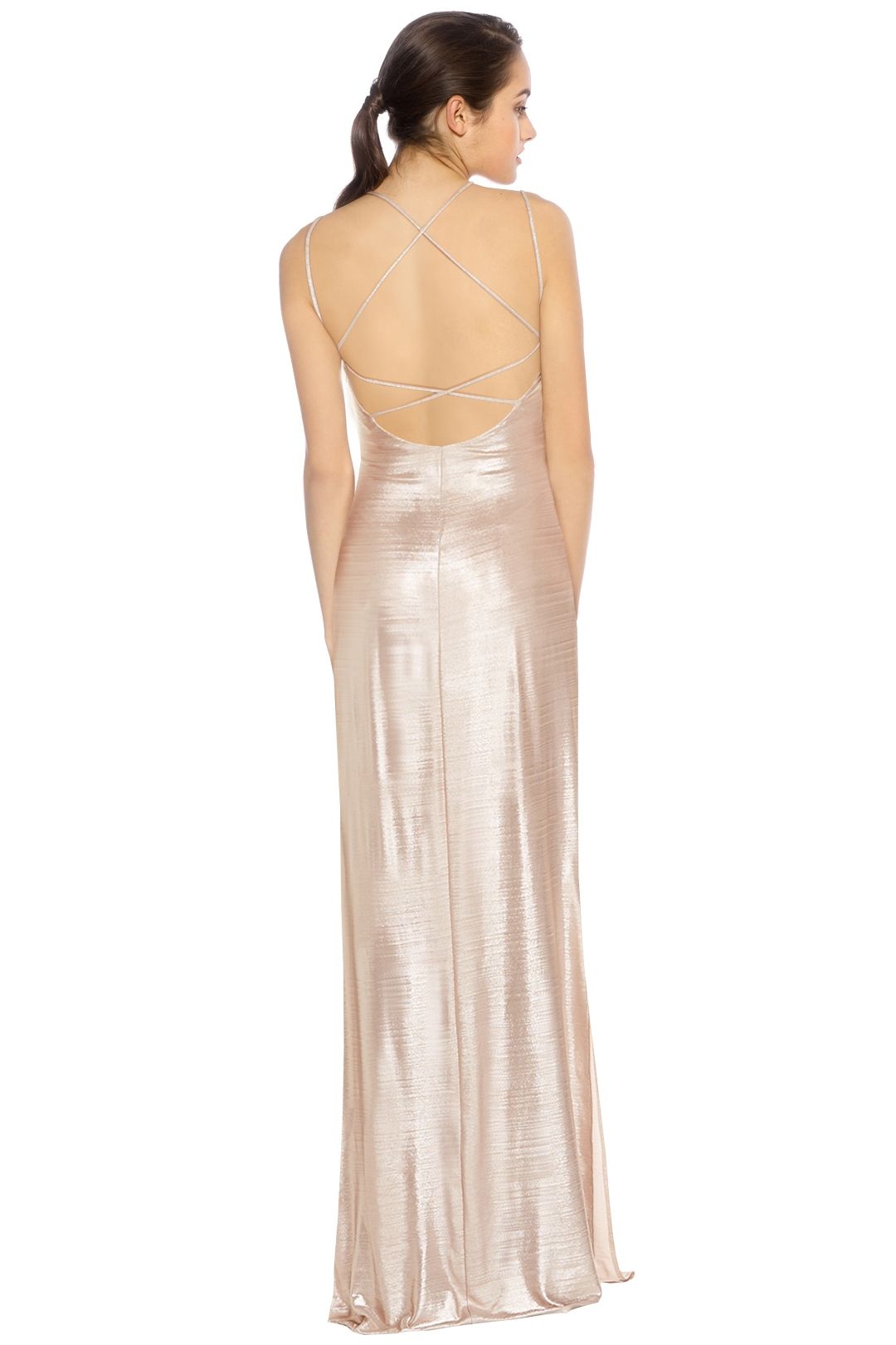 laundry by shelli segal foil pleated gown