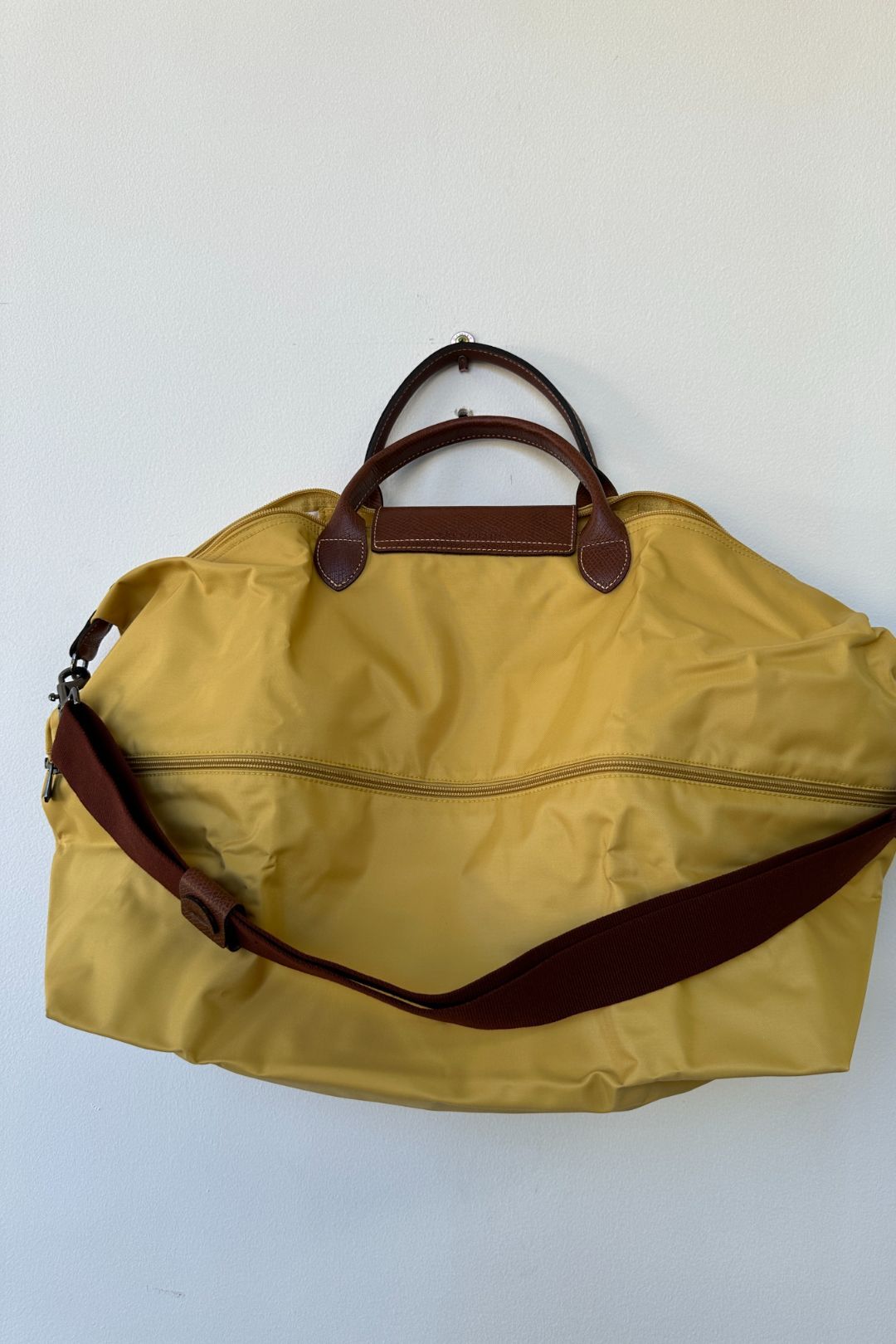 Le Pliage Expandable Travel Bag in Mustard
