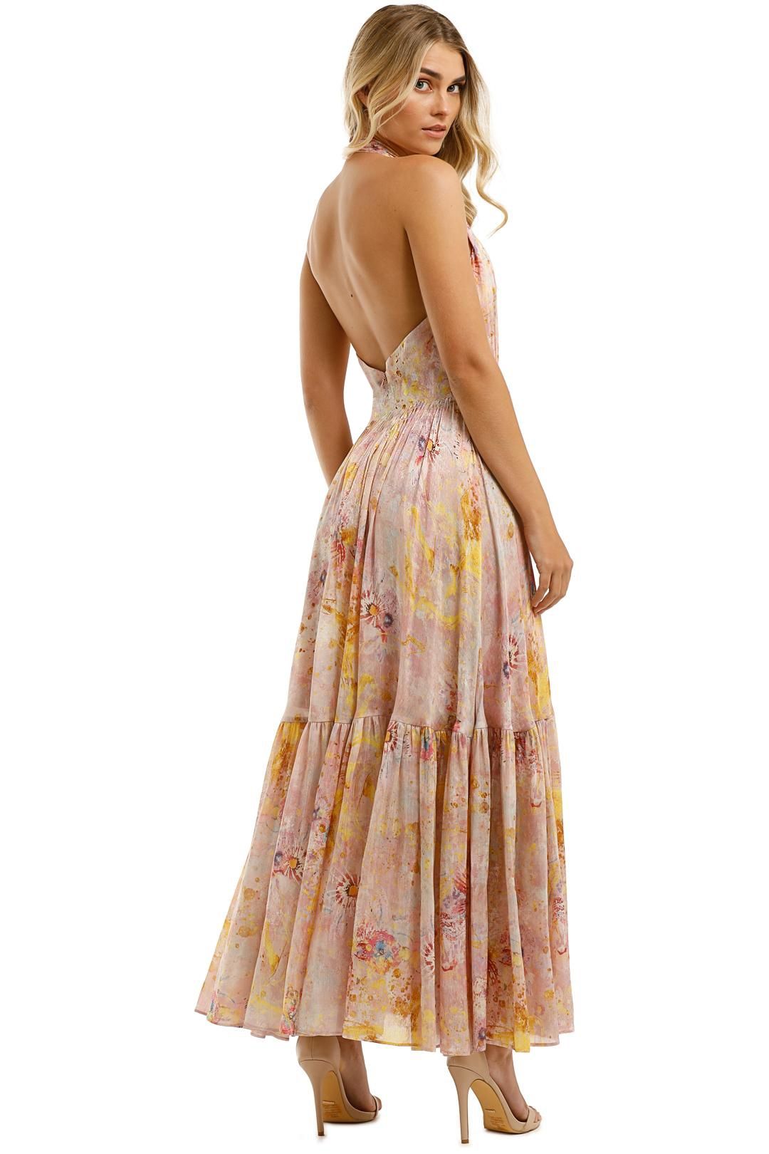 LEO LIN Adoration Silk Linen Dress Low Back