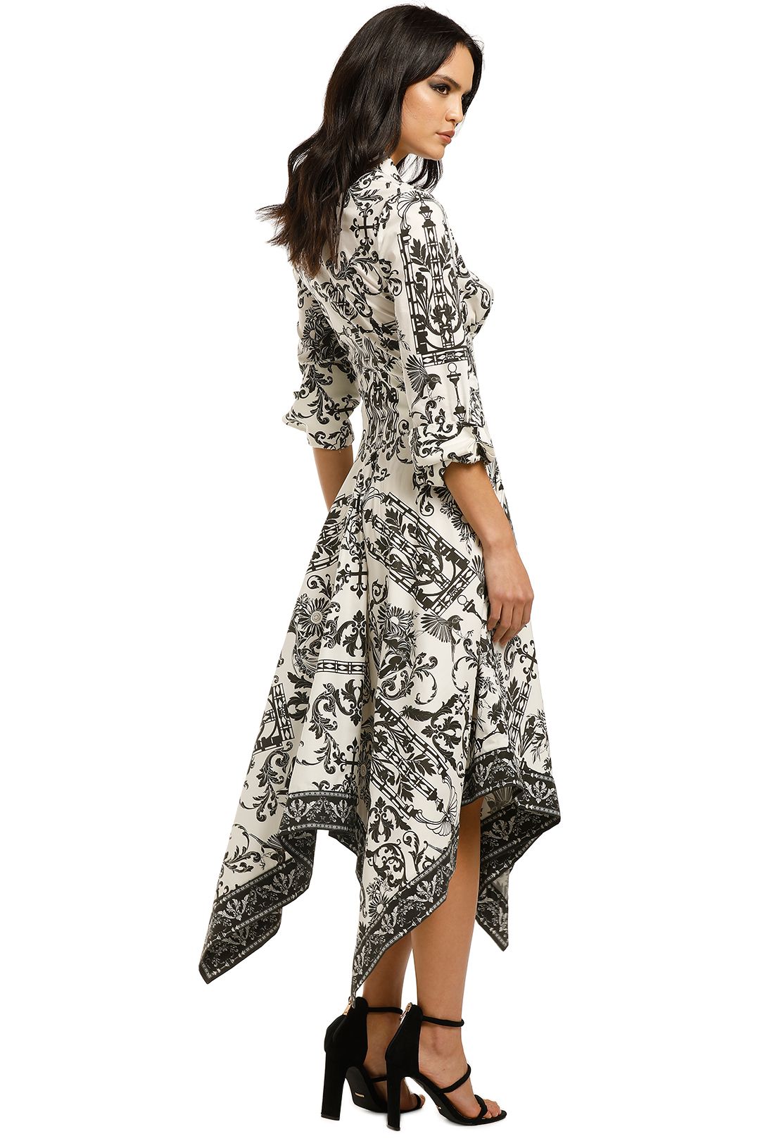 Leo-and-Lin-Baroque-Sun-Handkerchief-Dress-Black-and-White-Back