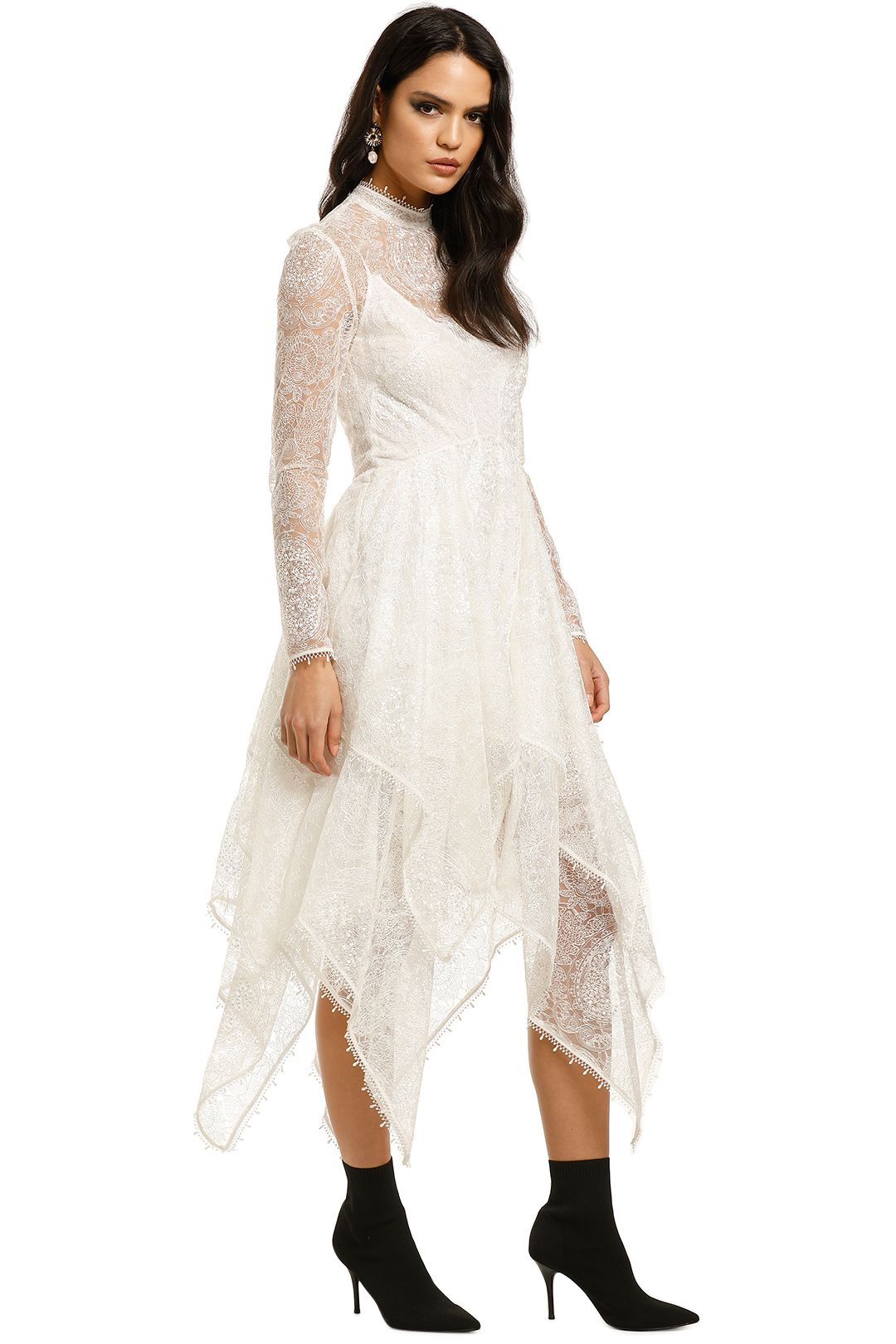 Leo-and-Lin-Serenity-Lace-Handkerchief-Dress-White-Side