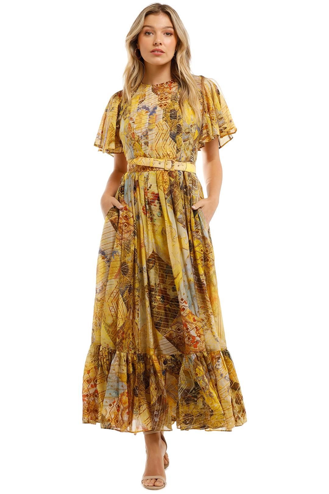 Leo and Lin Illusory Silk Cotton Dress Maxi Print