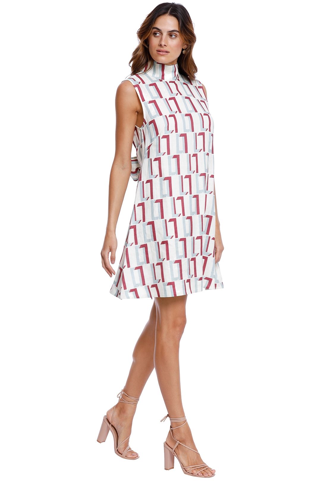 LEO LIN Back Knot Mini Dress backless
