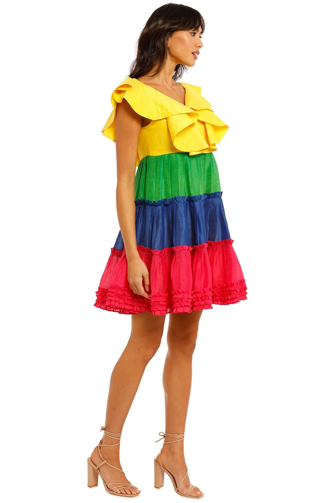 LEO LIN Chariot Mini Dress Rainbow Block Mini