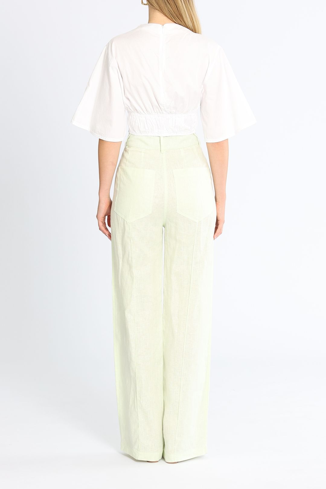 LEO LIN Derby High Waisted Pants Wide Leg