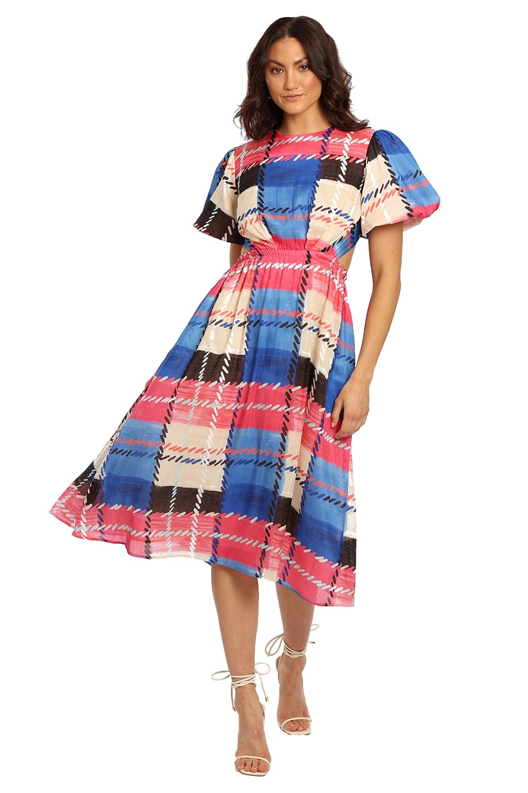 Image of LEO LIN - Freedom Madras Cut Out Dress