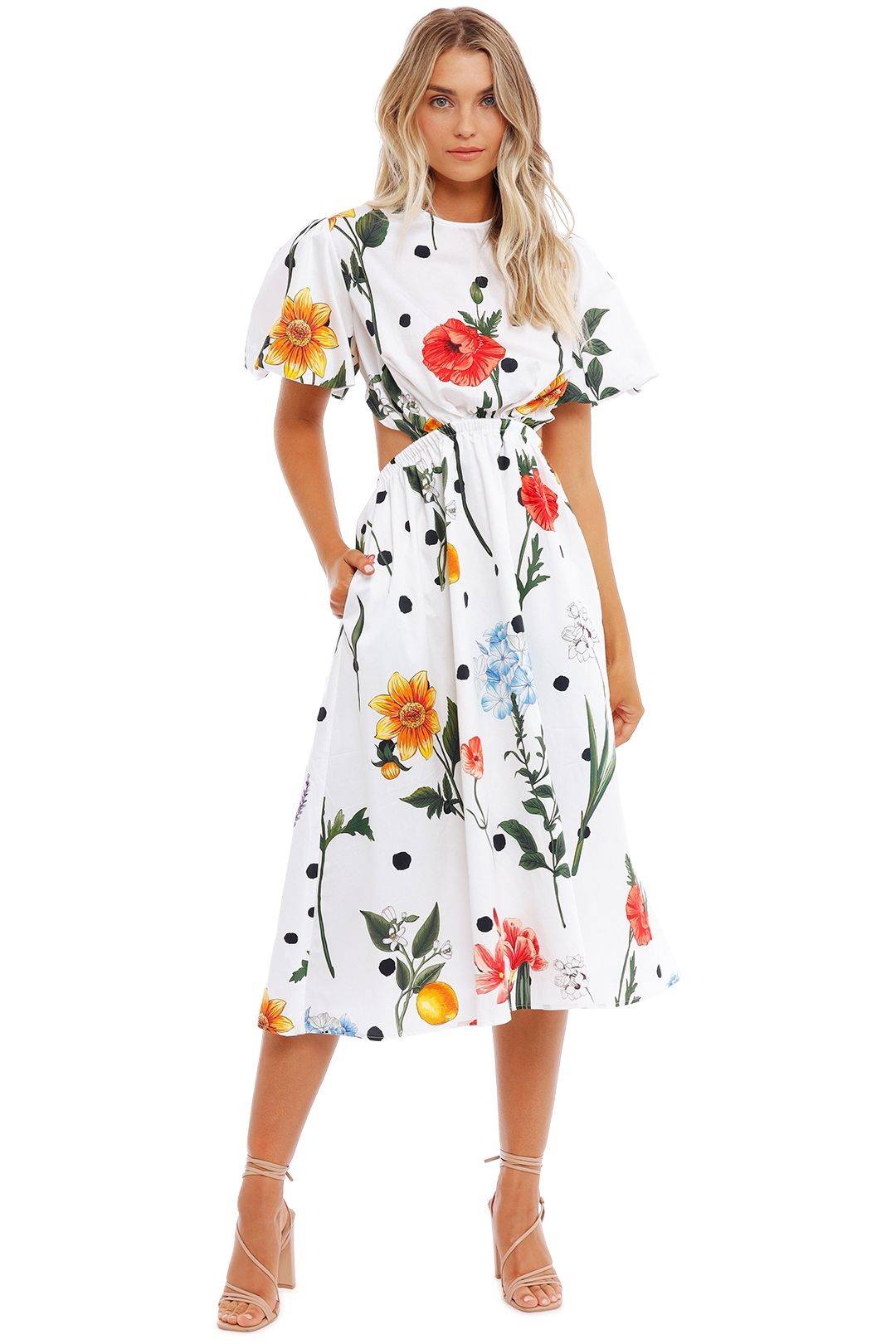 LEO LIN La Flor Dress Multi cutout
