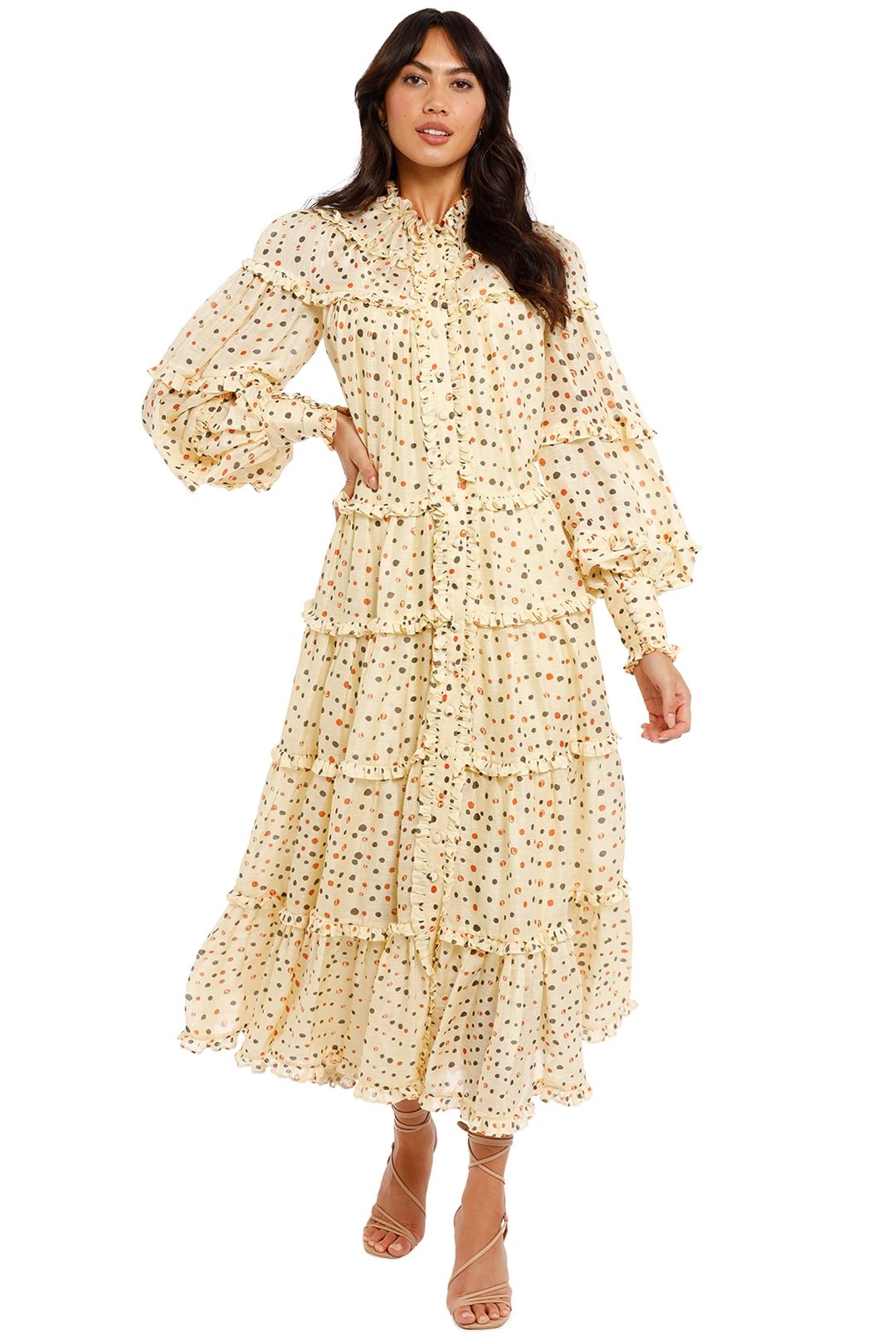 LEO LIN Mosaica Silk Linen Maxi