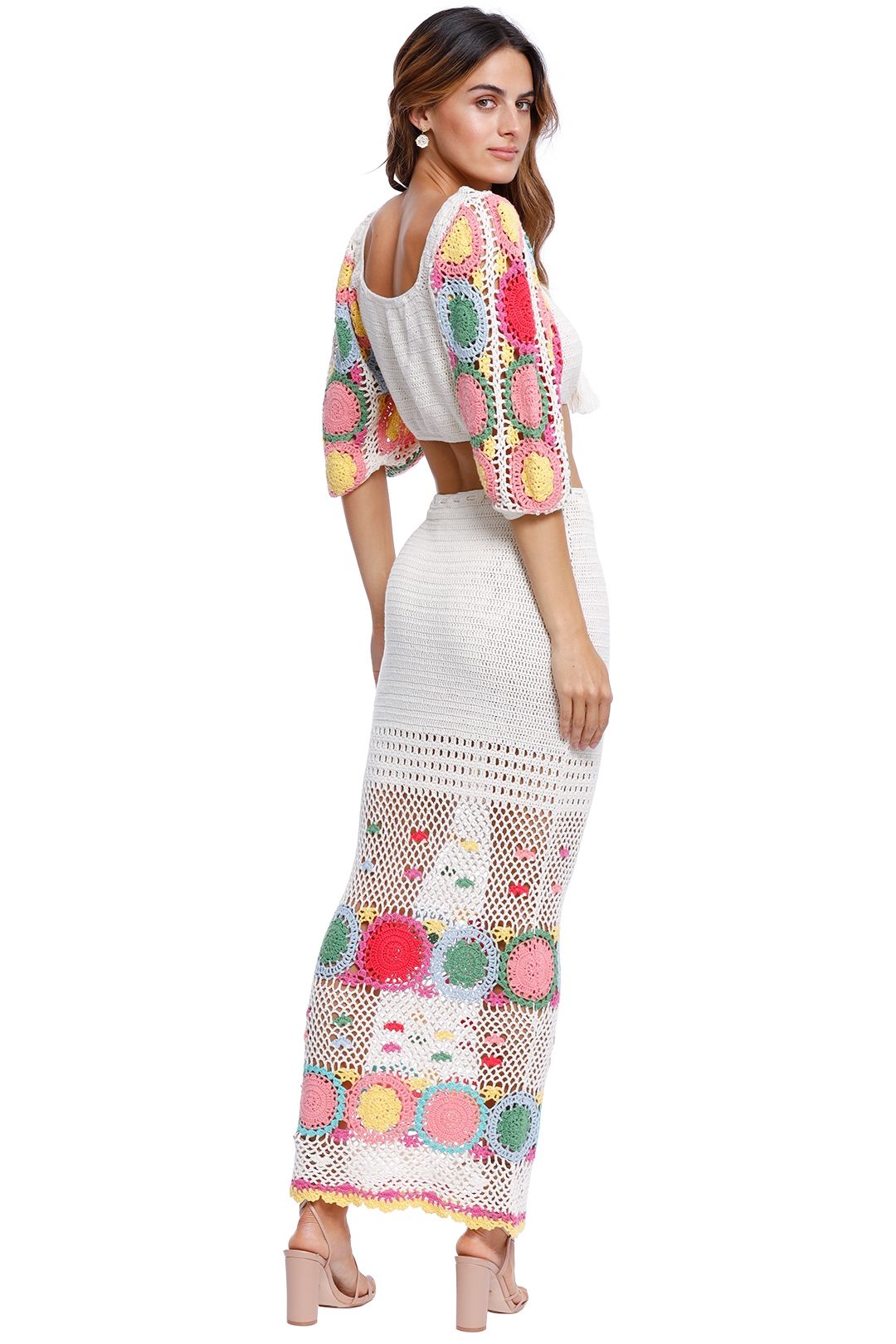 Let the Sunshine in Crochet Top and Skirt Set maxi